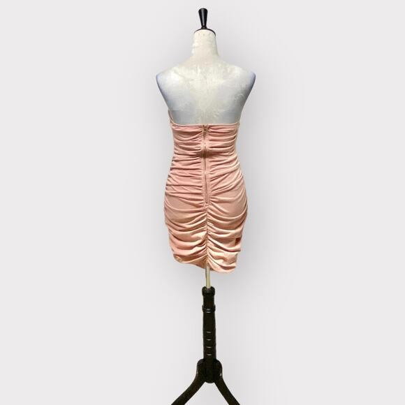 Fashion Nova Strapless Bondage Dress Pink - Picture 3 of 7